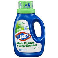Clorox 2X Ultra Stain Fighter And Color Booster Bleach, Free And Clear - 33 Oz Bottle, 6 Ea